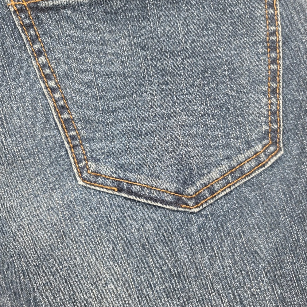True Craft Womens 5R High Rise Flare Jeans Blue Stretch‎ Raw Hem - Picture 5 of 7